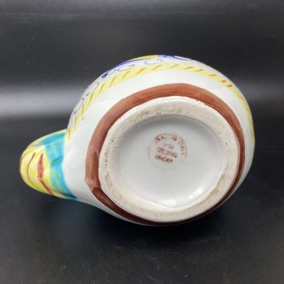 Williams Sonoma Rooster Pitcher 8.5" Deruta Ceramic Grande Cuisine Italy Dragon - Picture 6 of 7